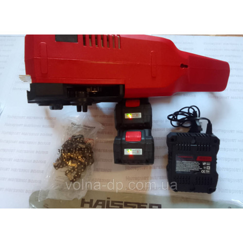 Пила ланцюгова акумуляторна HAISSER HS CS404OB, 2 акумулятора та зарядний пристрій в комплекті Пила ланцюгова акумуляторна HAISSER HS CS404OB, 2 акумулятора та зарядний пристрій в комплекті