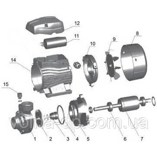 Насос вихровий VOLKS pumpe QB60 NEW 0,37кВт Насос вихровий VOLKS pumpe QB60 NEW 0,37кВт