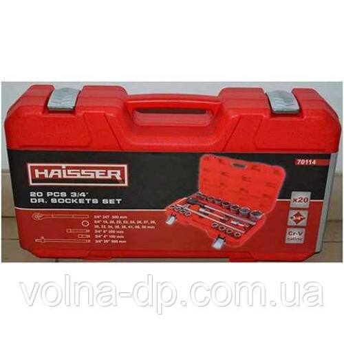 НАБІР ІНСТРУМЕНТІВ ПРОФЕСIЙНИЙ HAISSER 3/4", 20 ОДИНИЦЬ НАБІР ІНСТРУМЕНТІВ ПРОФЕСIЙНИЙ HAISSER 3/4", 20 ОДИНИЦЬ