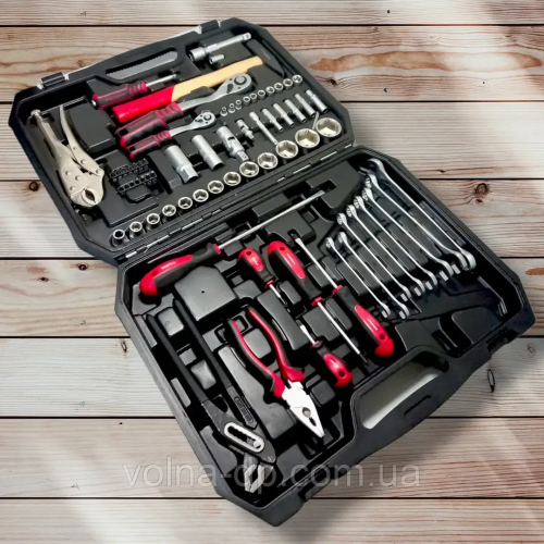 Набір ручного інструменту Haisser 1/2" та 1/4' 72 шт Набір ручного інструменту Haisser 1/2" та 1/4' 72 шт