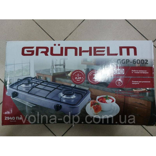 Плита настільна двоконфоркова Grunhelm GGP-6002 Плита настільна двоконфоркова Grunhelm GGP-6002