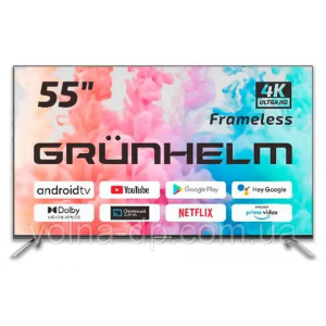 Телевізор Grunhelm 55U700-GA11V Smart TV, UHD, voice RC, 11 android