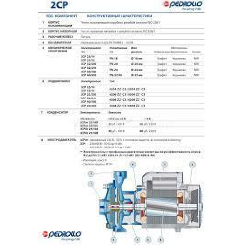 НАСОС ЦЕНТРОБЕЖНЫЙ PEDROLLO 2CPM 25/16C
