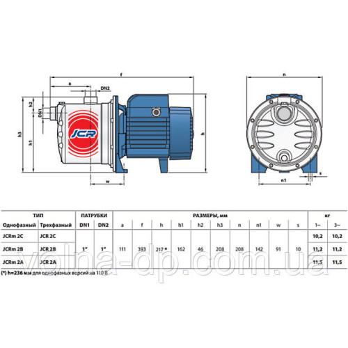 Поверхневий насос Pedrollo JCRm 2C Поверхневий насос Pedrollo JCRm 2C