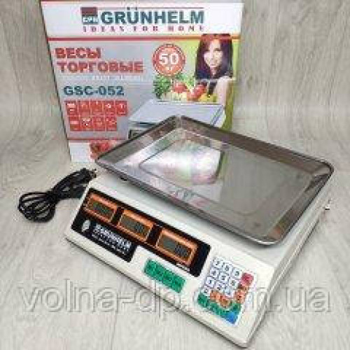 Ваги торгові Grunhelm GSC-052 до 50 кг. Ваги торгові Grunhelm GSC-052 до 50 кг.