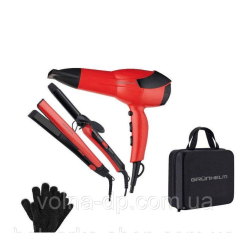 Набір для укладання волосся Grunhelm 3 предмети GHD-501SEV