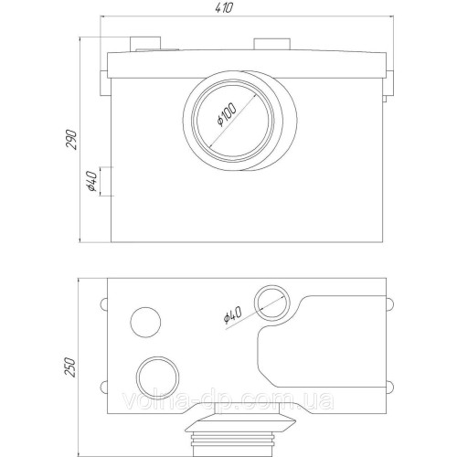 Каналізаційна установка VOLKS pumpe WC600D-сололифт