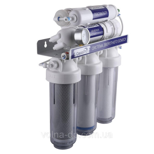 Система зворотного осмосу OasisPro без насоса + ПЛАСТ. бак, мінералізатор BSL01M-RO-75 Система зворотного осмосу OasisPro без насоса + ПЛАСТ. бак, мінералізатор BSL01M-RO-75