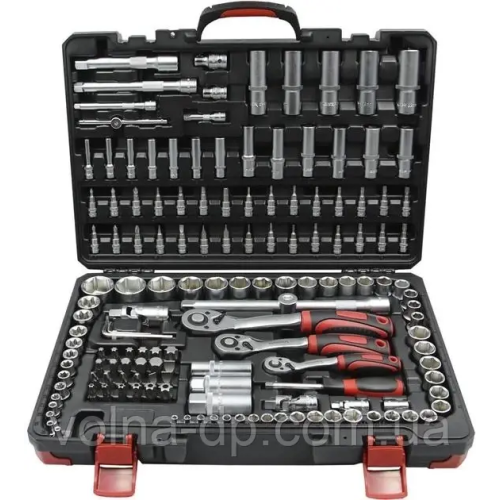 Набір інструментів професійний 1/2 і 3/8 і 1/4 151 одиниця HAISSER 70220 Набір інструментів професійний 1/2 і 3/8 і 1/4 151 одиниця HAISSER 70220