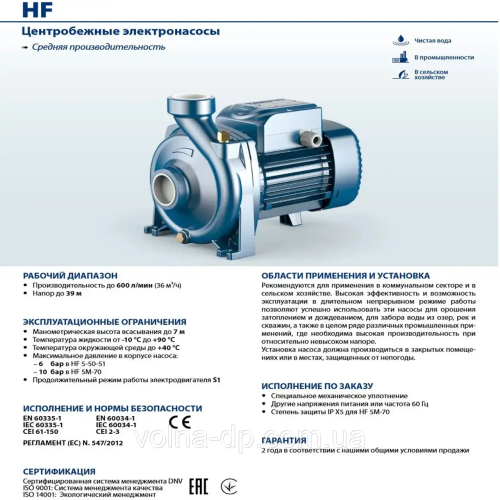 Насос поверхневий Pedrollo HFm 50B