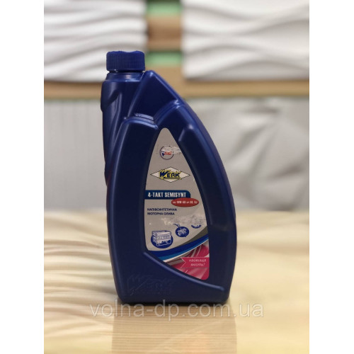 Олива моторне Werk 4-TAKT SEMISYNT SAE 10W-40 API SG/SJ, 1л