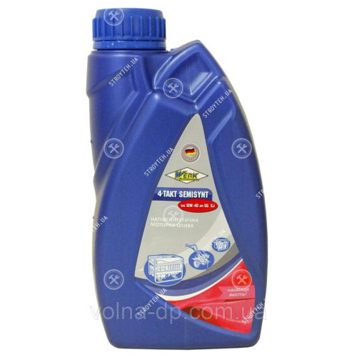 Олива моторне Werk 4-TAKT SEMISYNT SAE 10W-40 API SG/SJ, 1л