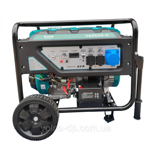 Генератор бензиновий INVO H6250DТ-G 5.0/5.5 кВт, трифазний, з електрозапуском