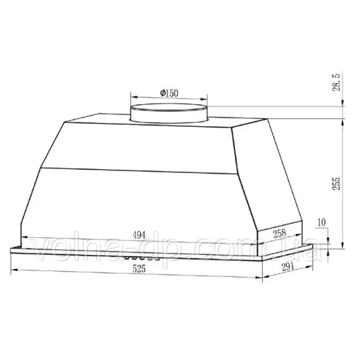 Витяжка вбудована Grunhelm GVC 020 B Витяжка вбудована Grunhelm GVC 020 B