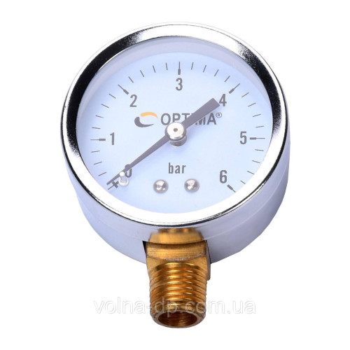 Манометр Optima 6 атм. 50мм нерж.корпус Манометр Optima 6 атм. 50мм нерж.корпус