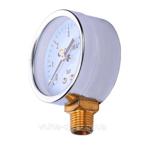 Манометр Optima 6 атм. 50мм нерж.корпус Манометр Optima 6 атм. 50мм нерж.корпус