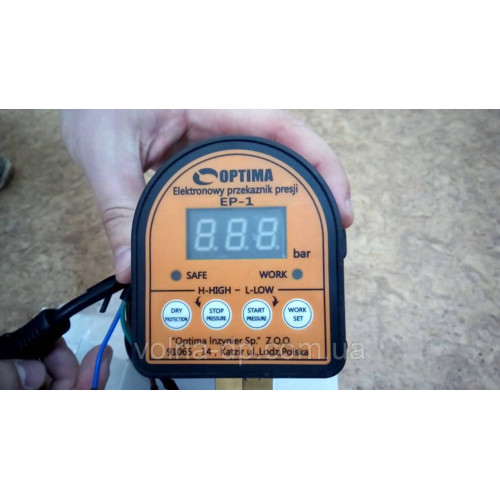 Електронне реле тиску Optima EP-1 з захистом сухого ходу Електронне реле тиску Optima EP-1 з захистом сухого ходу