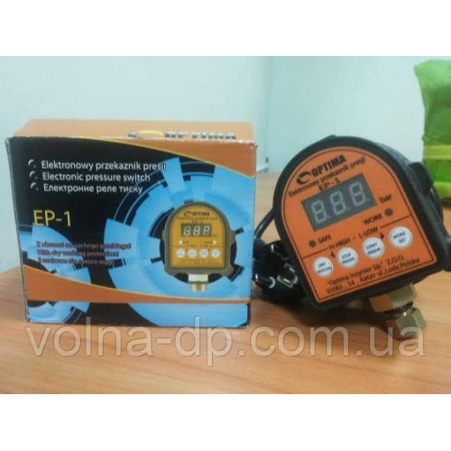 Електронне реле тиску Optima EP-1 з захистом сухого ходу Електронне реле тиску Optima EP-1 з захистом сухого ходу