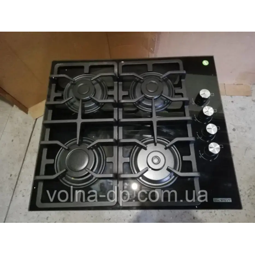 Варильна поверхня газова GRUNHELM GPG 3211 BF (4 конфорки,, скло, газ контроль)