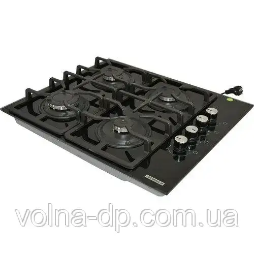 Варильна поверхня газова GRUNHELM GPG 3211 BF (4 конфорки,, скло, газ контроль)