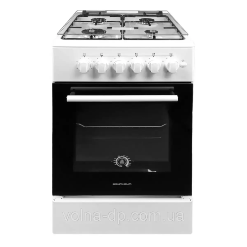Плита газова біла Grunhelm G4FG5612W (побутова)