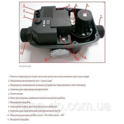 Захист сухого ходу Brio 2000 автомат Китай