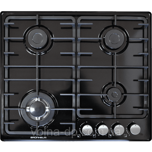 Варильна газова поверхня Grunhelm GPG 6356 BEF з чавунними решітками Варильна газова поверхня Grunhelm GPG 6356 BEF з чавунними решітками