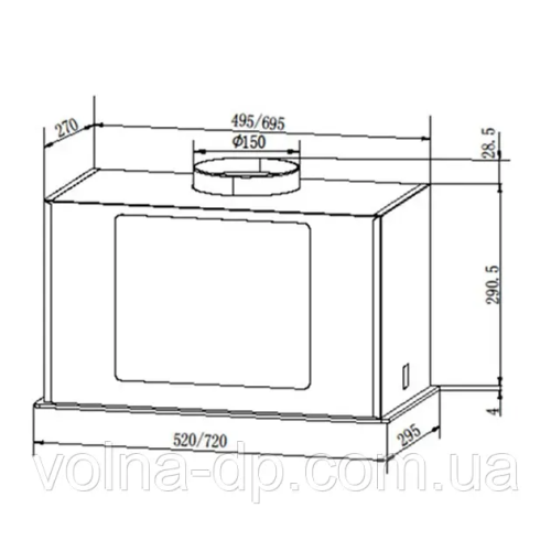 Витяжка вбудована Grunhelm GVB 430 TB Витяжка вбудована Grunhelm GVB 430 TB