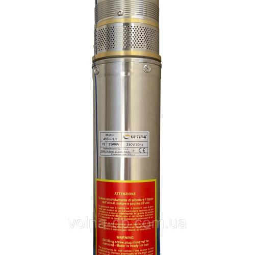 Насос свердловинний з підв. стійк. до піску OPTIMA 4SDm3/20 1.5 кВт 145м + пульт+кабель 75м NEW