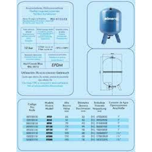 Гідроакумулятор Imera AV 80 літрів Італія вертикальний Гідроакумулятор Imera AV 80 літрів Італія вертикальний