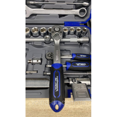 Набір інструментів професійний 1/4" і 1/2" 108 од. Haisser BLACK 70255 Набір інструментів професійний 1/4" і 1/2" 108 од. Haisser BLACK 70255