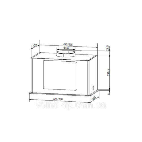 Витяжка вбудована Grunhelm GVB 430 TW (біле стікло) Витяжка вбудована Grunhelm GVB 430 TW (біле стікло)