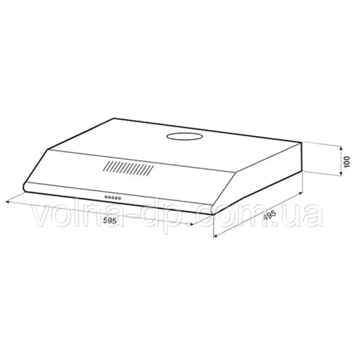 Витяжка GVP 220 I пласка неірж GRUNHELM Витяжка GVP 220 I пласка неірж GRUNHELM