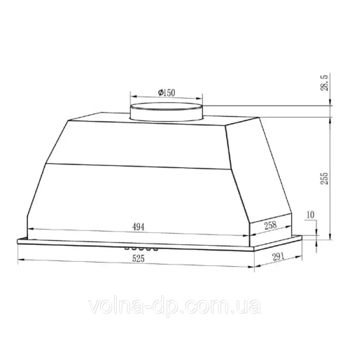 Витяжка вбудована Grunhelm GVC 020 W Витяжка вбудована Grunhelm GVC 020 W