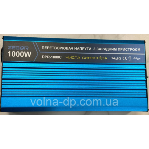 Перетворювач напруги UPS ZEGOR DPR-1000C із зарядним пристроєм 1000W 12/220V Перетворювач напруги UPS ZEGOR DPR-1000C із зарядним пристроєм 1000W 12/220V