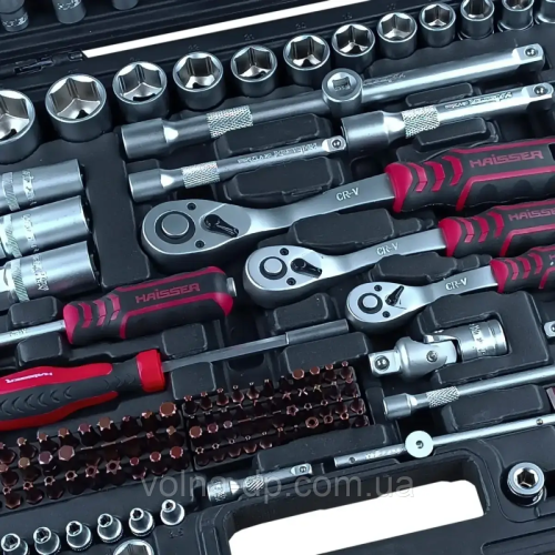 Набір інструментів професійний 1/2" і 3/8" і 1/4" 216 од. HAISSER (70234) Набір інструментів професійний 1/2" і 3/8" і 1/4" 216 од. HAISSER (70234)