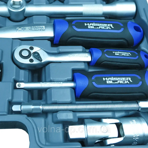 Набір інструментів професійний 1/4" і 1/2" 82 од. Haisser BLACK 70253 Набір інструментів професійний 1/4" і 1/2" 82 од. Haisser BLACK 70253