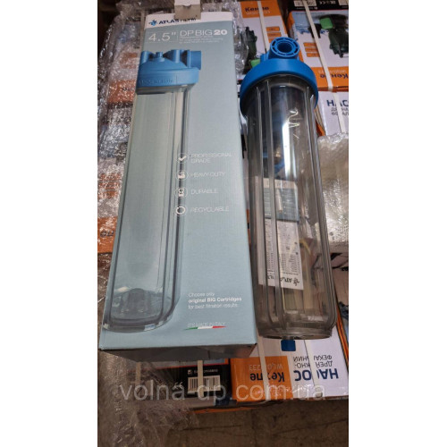 Колба фільтра Atlas 20" DP BIG MONO, 1" IN/TS прозора з манометрами Atlas Filtri Колба фільтра Atlas 20" DP BIG MONO, 1" IN/TS прозора з манометрами Atlas Filtri