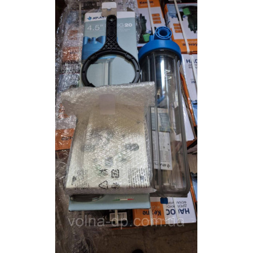 Колба фільтра Atlas 20" DP BIG MONO, 1" IN/TS прозора з манометрами Atlas Filtri Колба фільтра Atlas 20" DP BIG MONO, 1" IN/TS прозора з манометрами Atlas Filtri