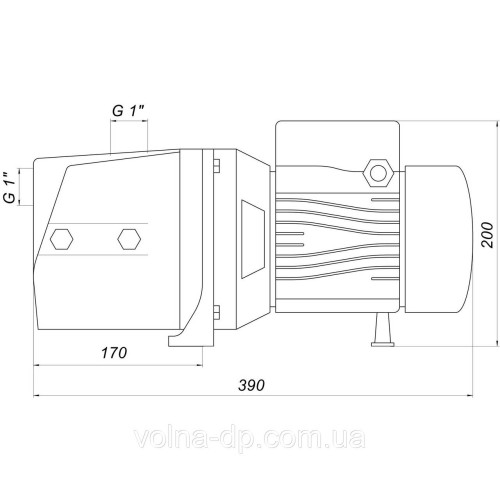 Насос відцентровий Optima JET150-PL 1,3кВт чавун довгий