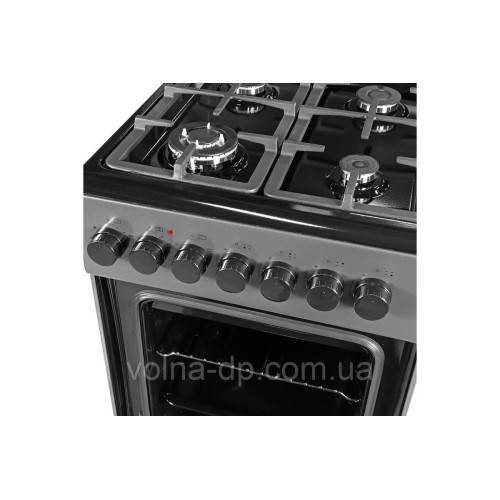 Плита газоелектрична Grunhelm FG5612DG дзеркальна темно-сіра Плита газоелектрична Grunhelm FG5612DG дзеркальна темно-сіра