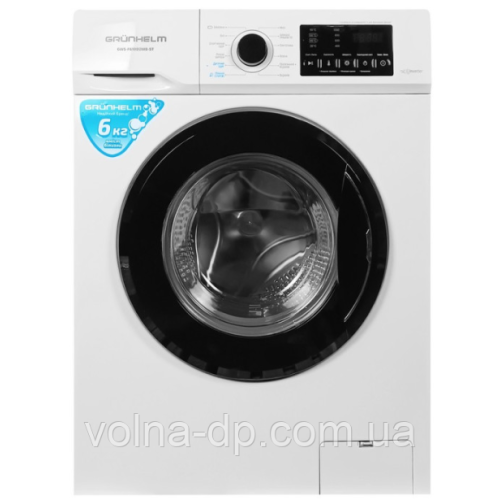 Пральна машина GRUNHELM GWS-F610D2WB-ST((біла,чорний люк,BLDC,інвентор 6кг. 1000 об.) Пральна машина GRUNHELM GWS-F610D2WB-ST((біла,чорний люк,BLDC,інвентор 6кг. 1000 об.)