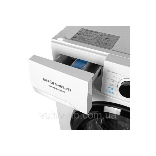 Пральна машина GRUNHELM GWS-F610D2WB-ST((біла,чорний люк,BLDC,інвентор 6кг. 1000 об.) Пральна машина GRUNHELM GWS-F610D2WB-ST((біла,чорний люк,BLDC,інвентор 6кг. 1000 об.)