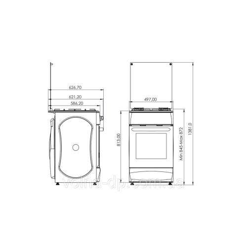 Кухонна газова плита Grunhelm G4FM5611W