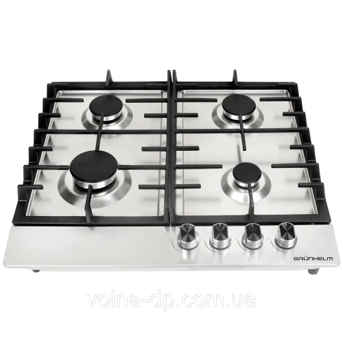 Варочная поверхность GHI 0427 MI Grunhelm газ нерж.сталь чугун