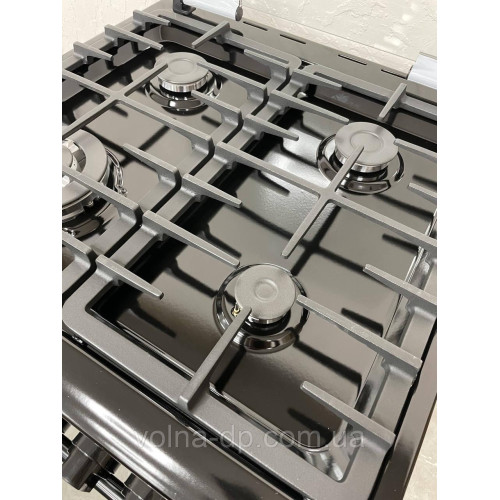 Плита газова Grunhelm G4FG66124GB Сіро-чорна