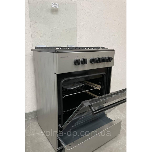 Плита газова Grunhelm G4FG66124GB Сіро-чорна