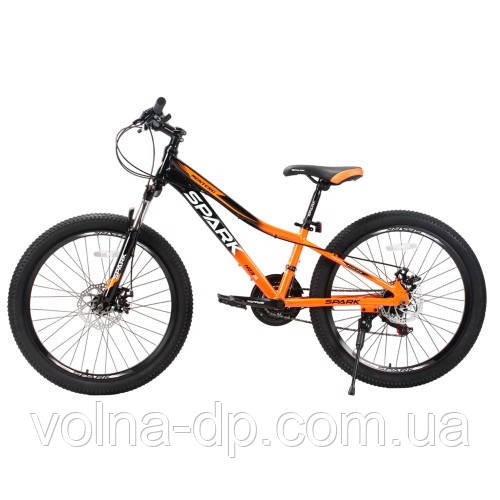 Велосипед SPARK MONTERO JR. (колеса — 24", алюмінієва рама — 11") жовтогарячий із чорним Велосипед SPARK MONTERO JR. (колеса — 24", алюмінієва рама — 11") жовтогарячий із чорним