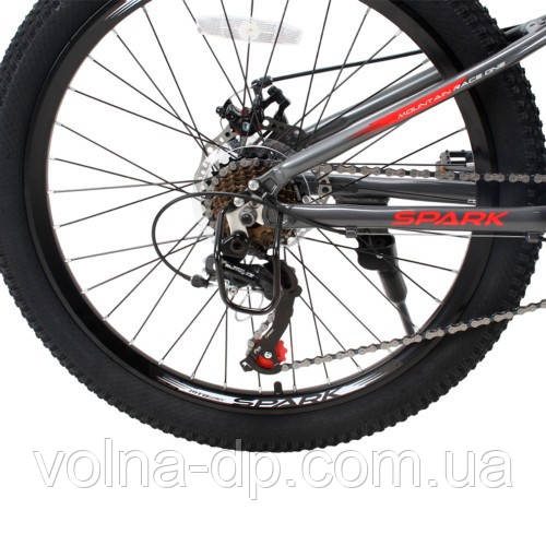 Велосипед SPARK MONTERO JR. (колеса — 24", алюмінієва рама — 11") сірий із червоним