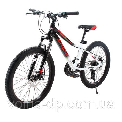 Велосипед SPARK MONTERO JR. (колеса — 24", алюмінієва рама — 13") білий із чорним Велосипед SPARK MONTERO JR. (колеса — 24", алюмінієва рама — 13") білий із чорним